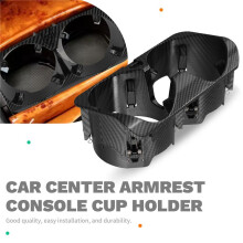 Central Armrest Console Water Cup Holder Carbon Fiber Pattern 2216801991 for - W221 W216 S300 S350 S400 S500