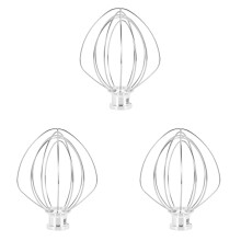 3X Stainless Steel Wire Whip Mixer Attachment for  K45Ww 9704329 Flour Cake Balloon Whisk Egg Cream Stirrer