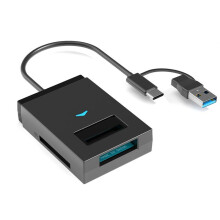 M.2 NVMe SSD Enclosure 10Gbps Type C USB 3.1 to SSD External Storage Box Support TF Card Reader Direct Insertion