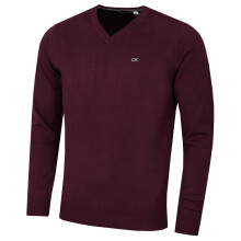 (XXXXL, French Burgundy) Calvin Klein Mens 2026 V-Neck Soft Cotton Easy Care Golf Sweater