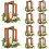 10Pcs Rustic Wood Lantern Centerpieces, Foldable Wedding Table Decorations 1