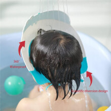 Baby Shower Cap Shield, Shower Cap for Kids, Visor Hat for Eye and Ear Protection for 0-9 Years Old Children