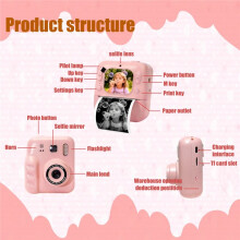 Children'S Thermal Printing Camera CanTake Photos and Record Videos for Students/ Camera, Instant Photo Printing