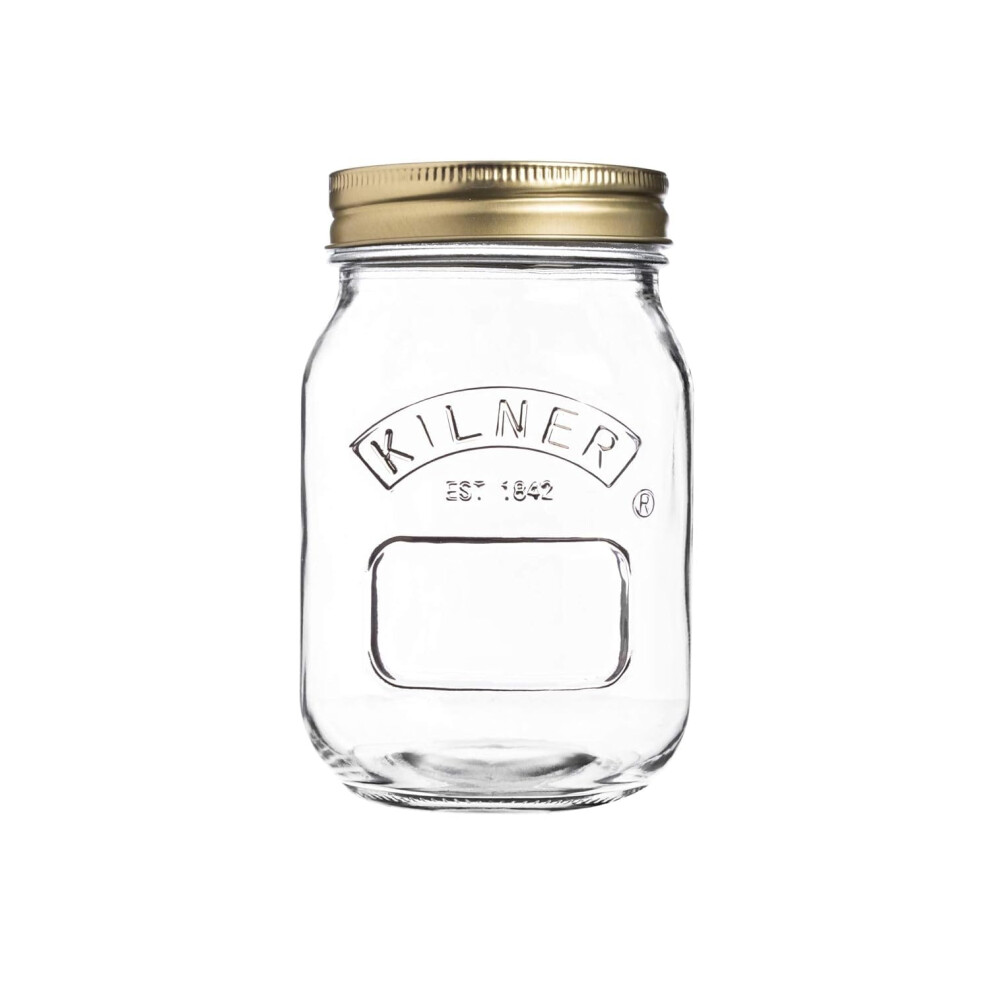 Kilner Preserve Jar 05L 500Ml Round Glass Screw Top Lid Preservation Storag