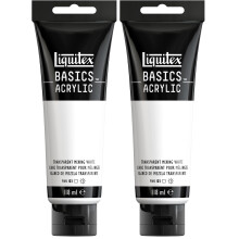 Liquitex Basics Acrylic Paint Transparent Mixing White 118 ml Tube Pack of