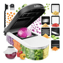 Fullstar (Core Series) Vegetable Chopper & Mandoline Slicer - 6 Stainless Steel Blades - Julienne Cutter, Grater & Coarse Shredder - Dishwasher Safe