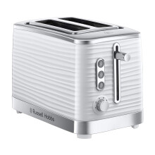 Russell Hobbs Inspire White 2 Slice Toaster, Extra Wide Slots, 1050W, 24370