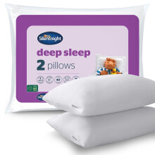 Silentnight Deep Sleep Pillows 2 Pack – Medium Support Comfortable Hollowfibre Bed for Front, Back and Side Sleepers Machine Washable Hypoallergenic