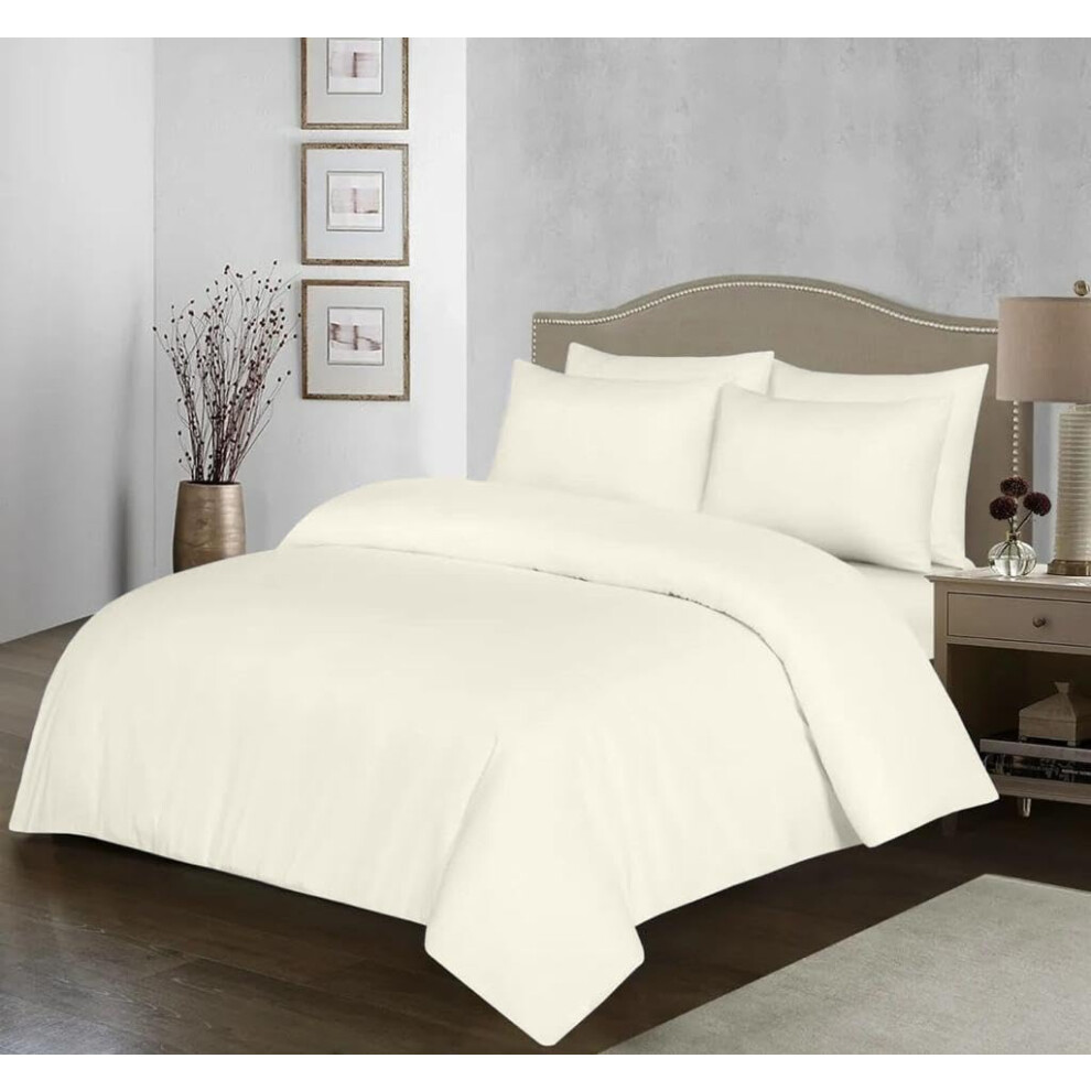 Filo Magico 100 Egyptian Cotton Duvet Cover Set 200 Thread Count Plain Dyed Duvet Quilt