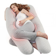 Nuliie Pregnancy Pillow for Sleeping U Shaped Full Body Pillow with Washabl