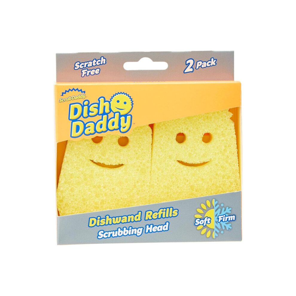 Scrub Daddy Dish Wand Scrubbing Brush Replacement Heads, Soap Dispensing Brushes, Texture Changing Washing Up Sponges 5051227532749