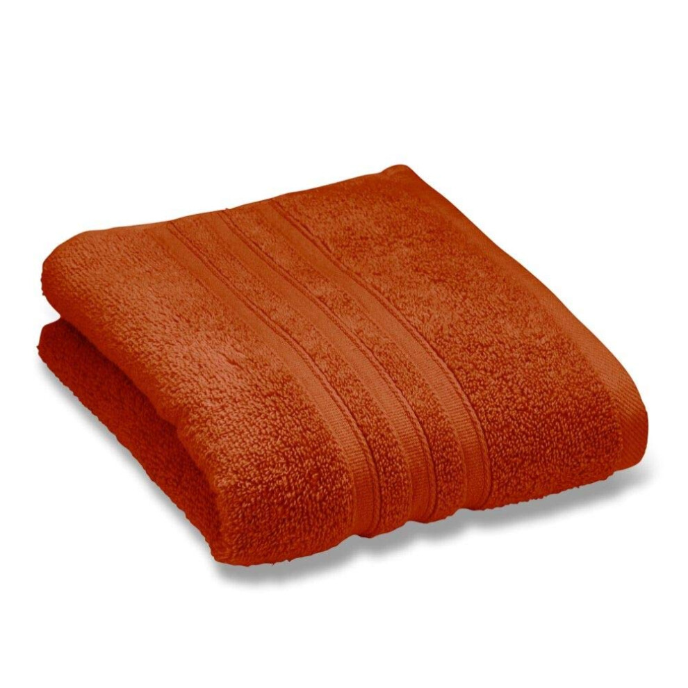Catherine Lansfield Zero Twist Cotton 50X85cm Hand Towel Terracotta