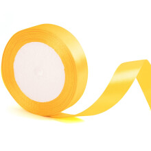 22m x 20mm Wide Yellow Ribbon Thick Helloween Satin Ribbon 45 inch Thick Ye