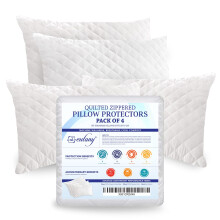 Eutony Pillow Protectors 4 Pack Quilted Zipped