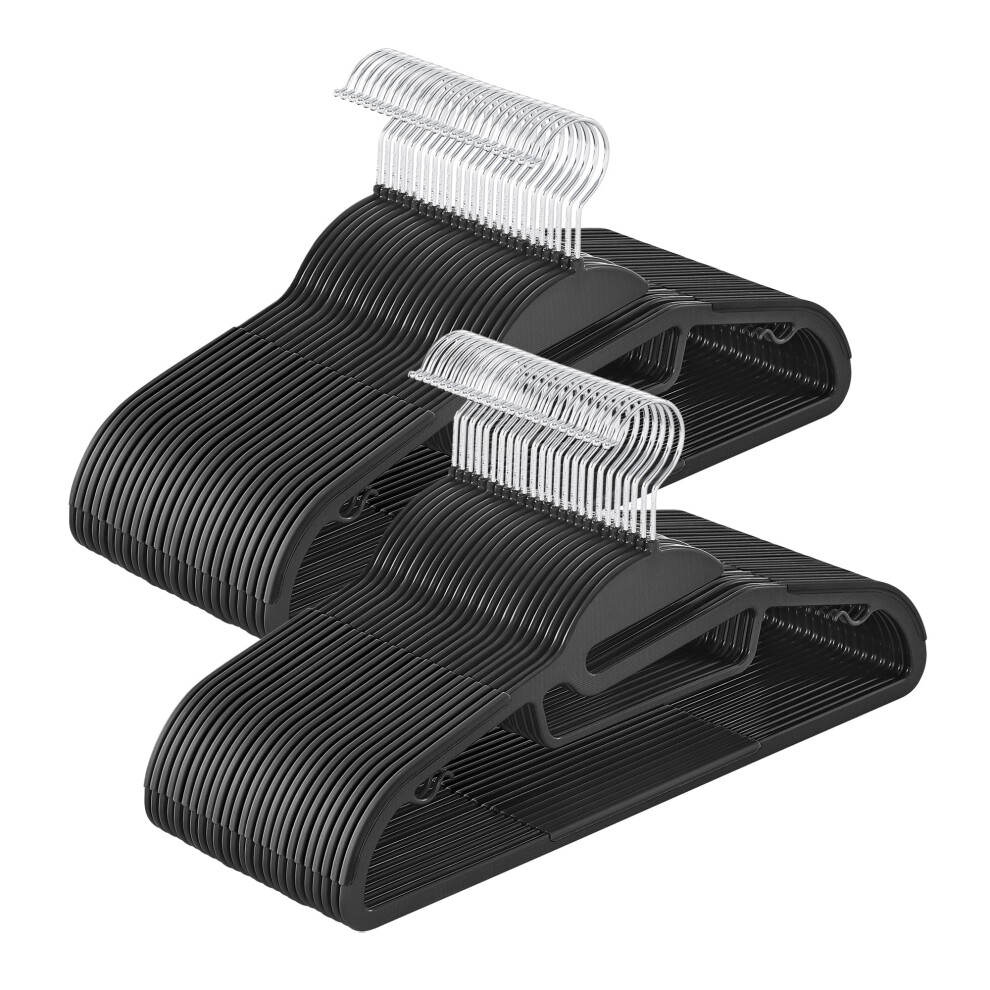 Songmics Set Of 50 Plastic Hangers Coat Hangers With Ushaped Opening Spaces