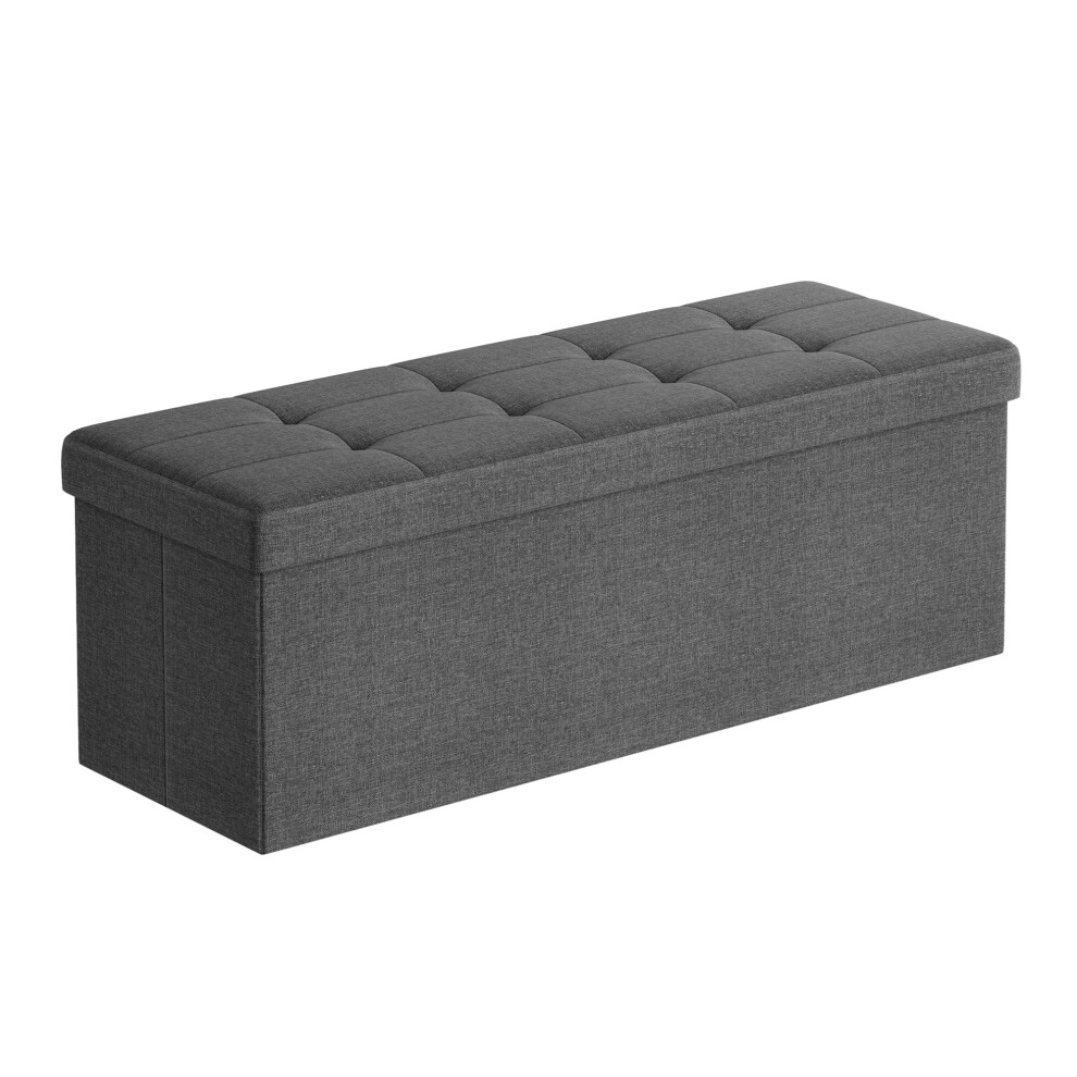 Songmics Mazie Collection Storage Ottoman Bench 110 Cm Folding Foot Rest S