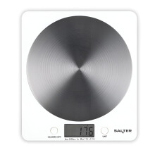 Salter White Disc Digital Kitchen Scale – Electronic Food Scale Add Weigh