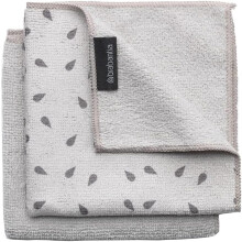 Brabantia 117688 Microfibre Cleaning Cloths x 2 Machine Washable Light Grey
