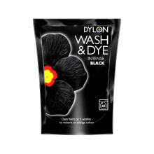 Dylon Wash & Dye Fabric Dye for Clothes & Soft Furnishings - Intense Black / Velvet Black