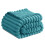 RUIKASI Fleece Throw Blanket for Sofa  Single Fluffy Teal Throws for Sofas 1