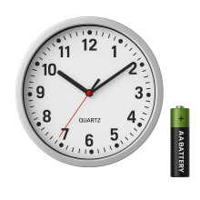 BH Wall Clock 9 Silent Non Ticking Decorative Modern Quartz Clocks Round