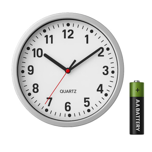 BH  Wall Clock 9 Silent  Non Ticking Decorative Modern Quartz Clocks Round