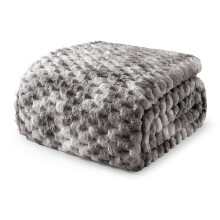Exclusivo Mezcla Fleece Double Size Blanket for Bed Large Fuzzy Tiedye Grey