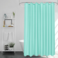 EurCross Light Green Shower Curtains Mould Proof Resistant Washable Quick D