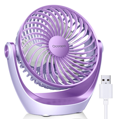 OCOOPA USB Desk Table Fan with Strong Airflow  Quiet Operation Portable Coo