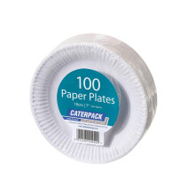 Caterpack by Robinson Young Plates 18cm White 100 pack