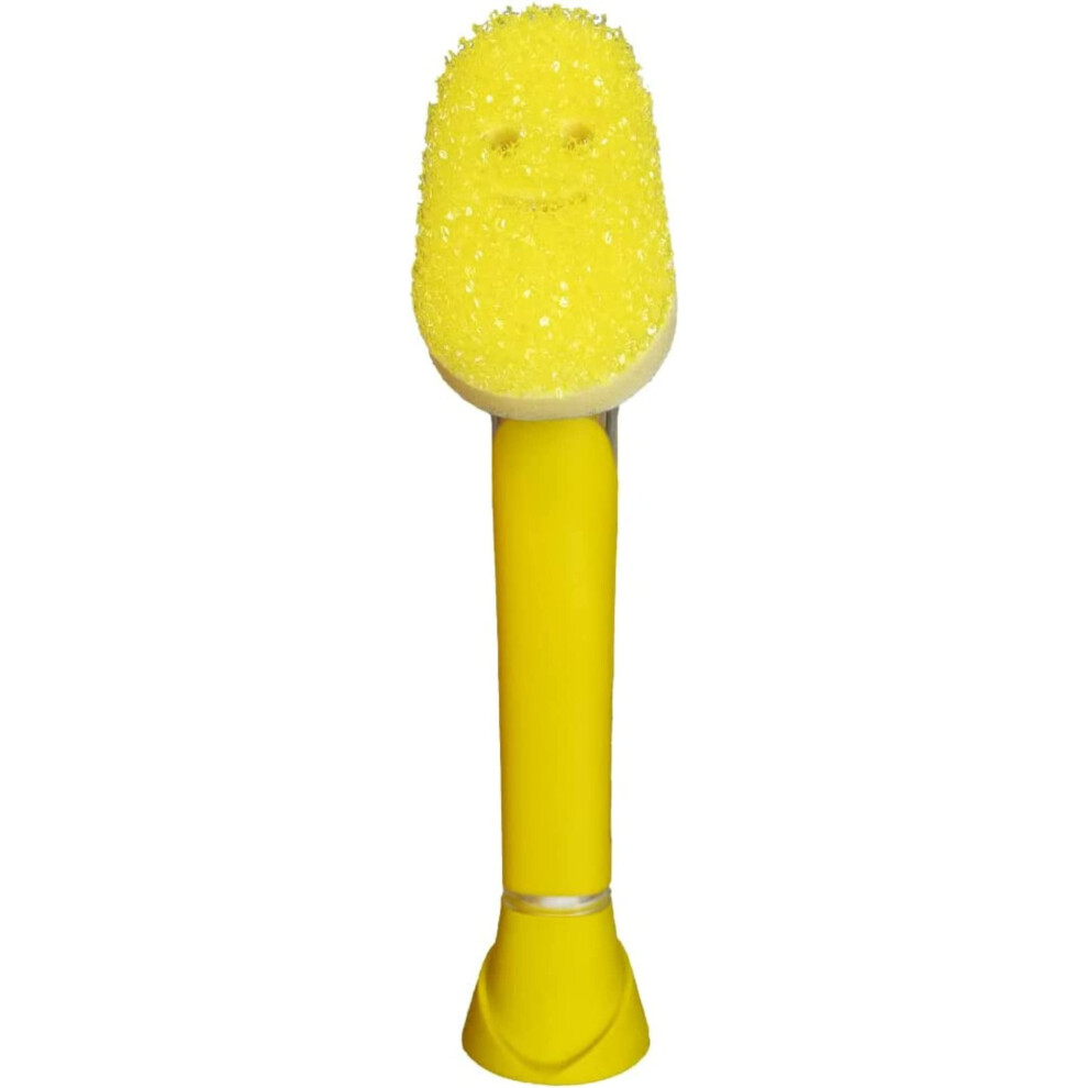 Scrub Daddy Dish Wand Scrubbing Brush With Handle, Soap Dispensing Dish Brushes, Texture Changing Washing Up Sponges With Liquid Dispenser 5051227539434