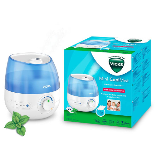 Vicks Vicks Mini Cool Mist Ultrasonic Humidifier compact quiet for better sleep c