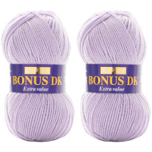 Hayfield Bonus DK Double Knitting Lilac 959 100g by Sirdar Pack of 2