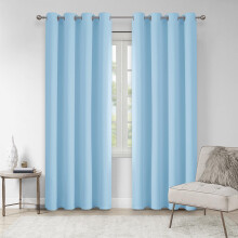 VEHEDE Blackout Thermal Curtains 84 Inch Drop for Living Room Soft Eyelet W