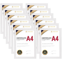 Giftgarden 12 Pack A4 Photo Frames White A4 Picture Frame Certificate Frame