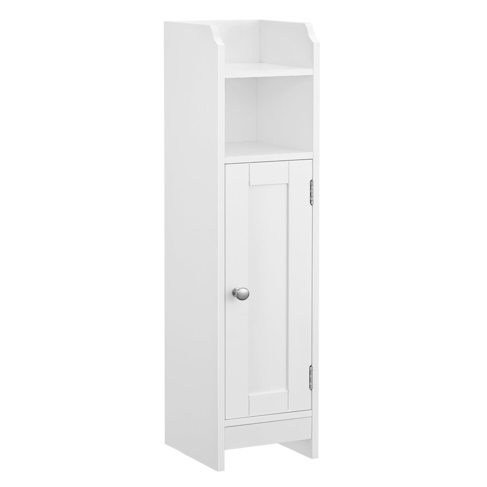Vasagle Slim Bathroom Floor Storage Cabinet With Door And Shelves