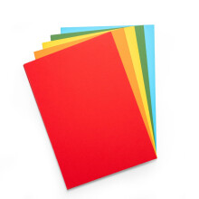 Hawksbill A4 Coloured Card 160GSM Rainbow Craft Card Stock 50 Pack