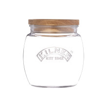 Kilner Universal Jar Wooden Lid 085 Litre Glass Food Container With Silicon
