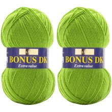 Sirdar Hayfield Bonus DK Double Knitting Lemongrass 699 100g Pack of 2
