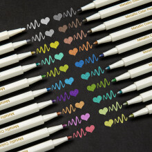 APOGO Metallic Pens Metallic Marker Pens for Scrapbooking 20 Metallic Paint