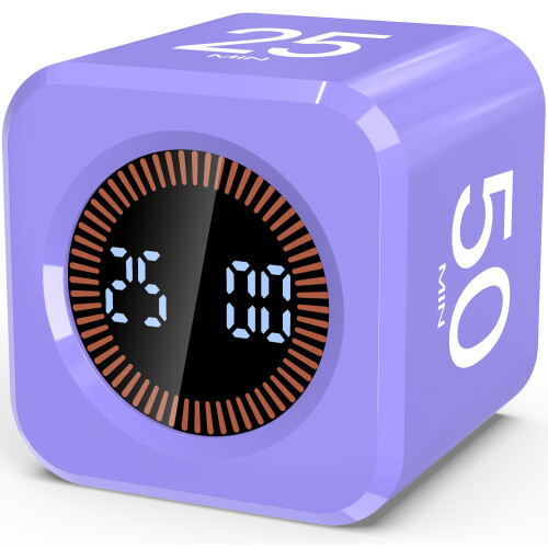 Pomodoro Timer Cube Visual Productivity Flip Timer for Kids Classroom Desk
