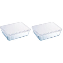 Pyrex Cook And Freeze Rectangular Disk With Lid 4L (Pack of 2)