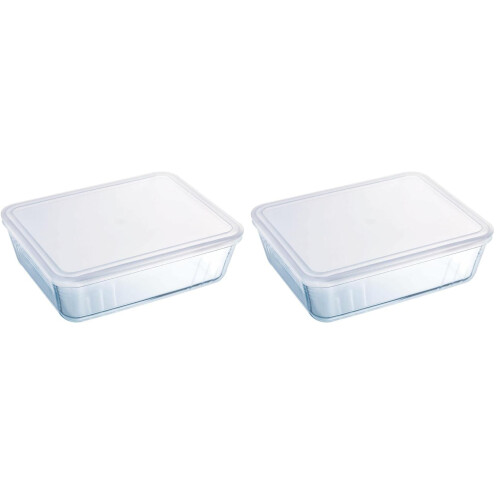 Pyrex Pyrex Cook And Freeze Rectangular Disk With Lid 4L (Pack of 2)