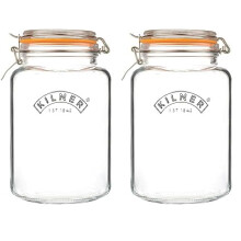 Kilner Clip Top Jar 3L 3000ml Airtight Glass Jar for Preserving Whole Fruit