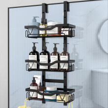 UUlioyer Hanging Shower Caddy - Over Door Shower Shelf 3 Layers