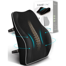 Travel Ease Car Lumbar Support Back Cushion Headrest Neck Pillow Kit for S