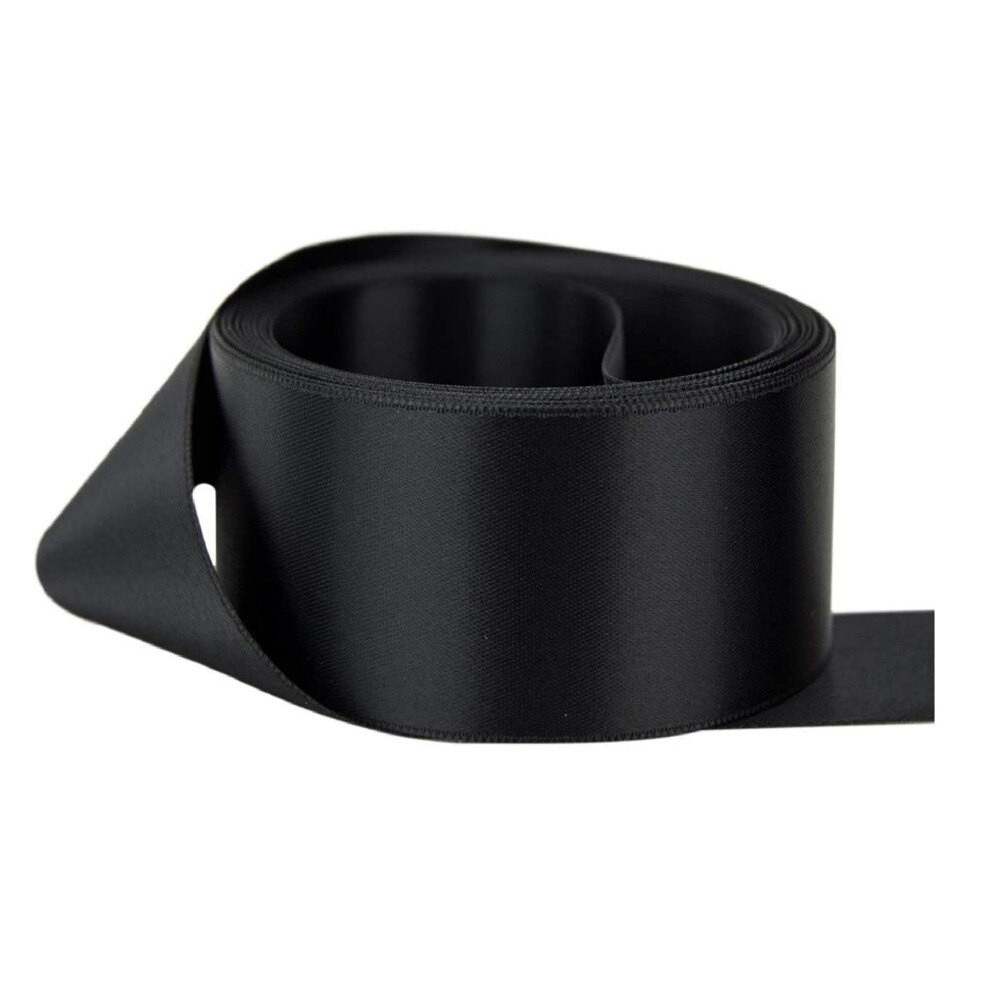 Gcs London Double Sided Faced Satin Ribbon Size 50Mm X 5 Meters Brown Perfect For Gift