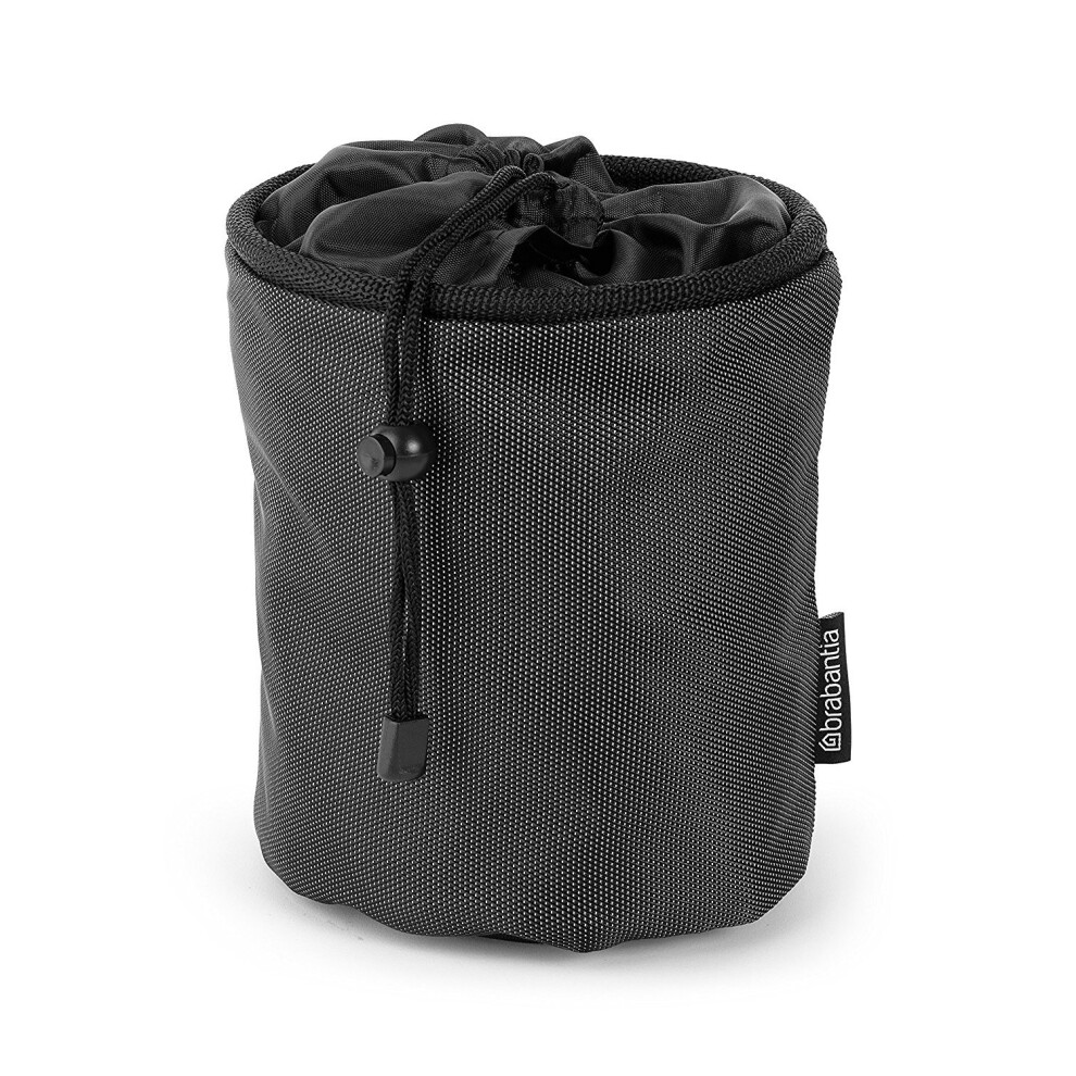 Brabantia - Premium Peg Bag - With Closing Cord - Durable And Weather Resistant - Storage For Up To 150 Pegs - Rotary Dryer - Black - 20 X 15 X 15 Cm