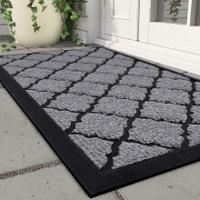 Qingbei Rina Large Door Mats Outdoor Heavy Duty,80x120cm Front Door Mat Outside Entrance,Weatherproof External Outdoor Mat for Front Doors Garden Ent