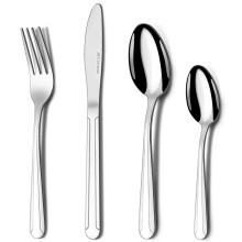 Cutlery Set Hunnycook 16 Pieces Silver Cutlery Sets Stainless Steel Cutlery